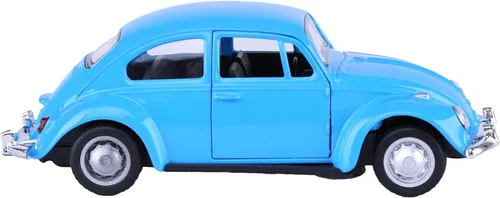 Miniatura 5 de Berry President 1967 Clásico Beetle Bug Vintage 1/32 Escala Modelo de Coche de Juguete de Metal Tirado hacia atrás para Regalo/Niños (Azul)