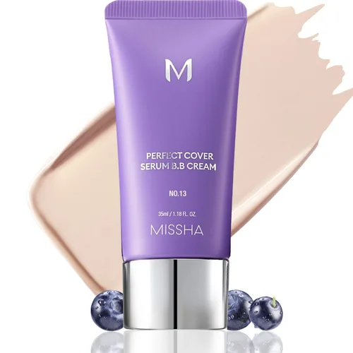 MISSHA M PERFECT COVER SERUM BB CREAM No.13 Light Fair- Fair with Cool Undertone, BB Cream de Cardi B Pick, tinte para la piel, hidratante tintado,