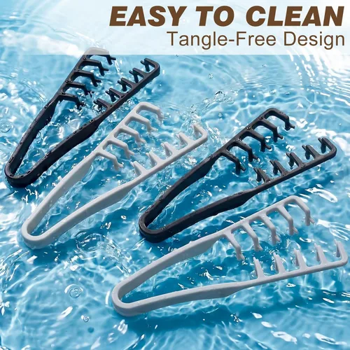 Miniatura 4 de Thenshop Juego de 5 peines de textura voluminizadora para hombres y mujeres, peines de pelo plegables de viaje dos en uno de dientes finos anchos