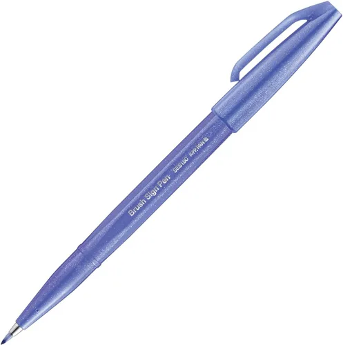 Pentel Pluma con signo de pincel azul/violeta
