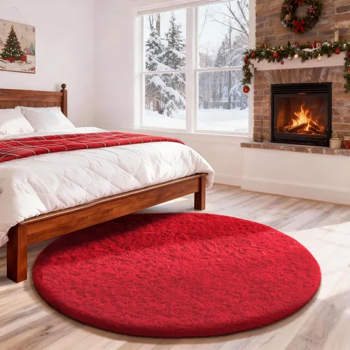 Miniatura 29 de Ophanie Alfombra Verde de Césped, Alfombras de Área para Dormitorio, Alfombra Shag Esponjosa de 4x6 pies, Suave Peluda Afelpada Linda para Niños 7