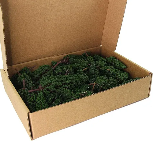 Miniatura 7 de 52pcs modelo pino árboles verde pino plástico para bosque HO escala modelo ferroviario diseño miniatura paisaje S0901