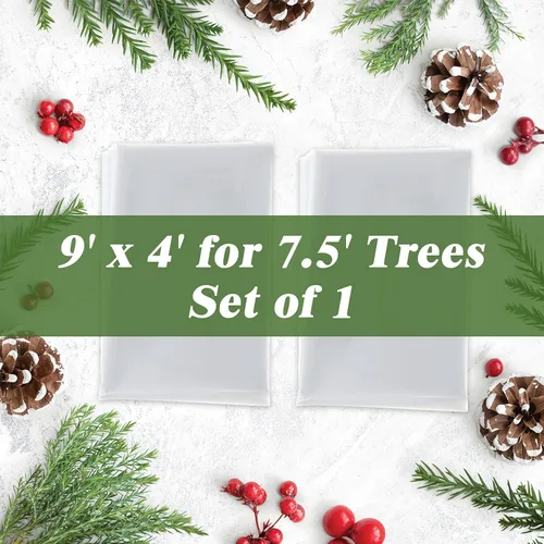 Miniatura 2 de Skylety Bolsa de almacenamiento de polietileno de Navidad, bolsa de almacenamiento para árbol de Navidad, contenedor grande transparente