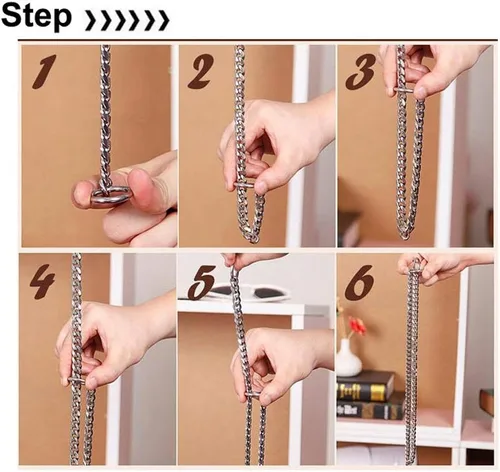 Miniatura 2 de SGODA Collar de estrangulador de entrenamiento para perros de cadena, 22 in, 0.118 in