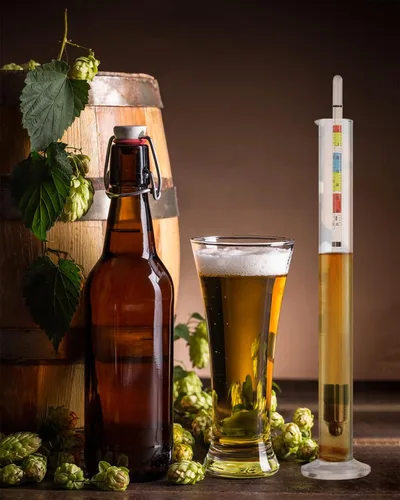 Miniatura 3 de CIMALAB Hidrómetro de triple escala, hidrómetro de gravedad específica para la elaboración de vino, aguamiel, kombucha y cerveza, kit de fabricación
