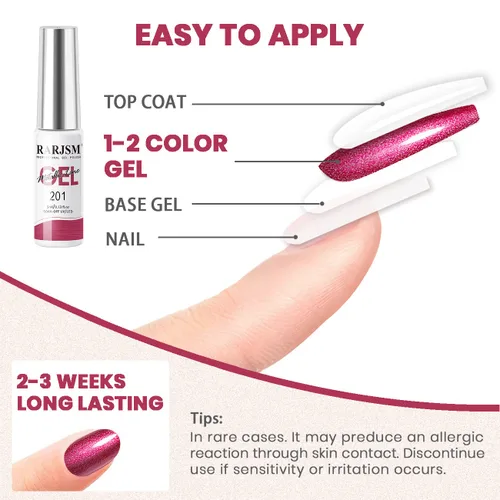 Miniatura 7 de RARJSM Juego de esmaltes de uñas de gel metalizados para arte de uñas, negro, plata, oro rosa, azul, verde, rojo, con brillantina, 12 colores, 0.2