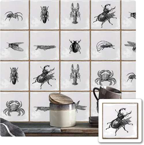 Miniatura 19 de Alwayspon Vinilo adhesivo efecto piedra, pegatinas para azulejos de pared autoadhesivas, protector antisalpicaduras para cocina y baño, T026