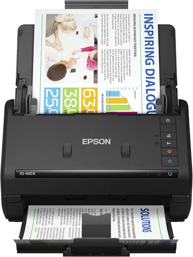 Epson Workforce ES-400 II Escáner de documentos de escritorio dúplex a color para PC y Mac, con alimentador automático de documentos (ADF) y