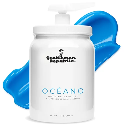 Miniatura 11 de Gentlemen Republic Oceano Gel para el cabello para hombre, 16 onzas, gel de peinado de alto brillo y fuerte sujeción táctil para cabello, fórmula