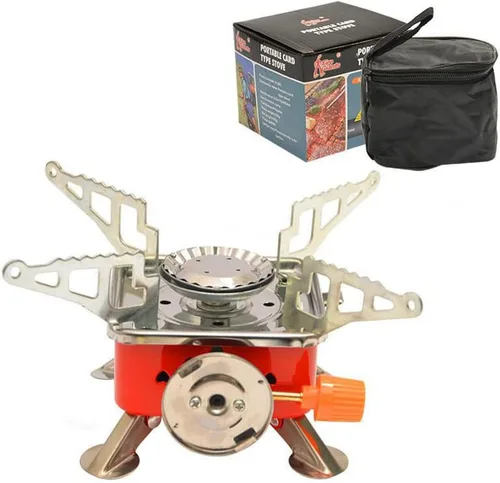 Miniatura 7 de Mini estufa de camping, portátil plegable a prueba de viento, pequeña estufa de gas para acampar al aire libre, senderismo, mochilero, viaje por