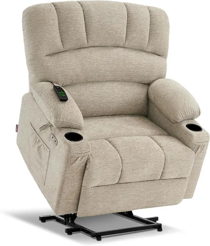 Miniatura 15 de MCombo Silla Reclinable Elevadora Eléctrica de Gran Tamaño para Ancianos, Silla Elevadora con Calor y Masaje, Reclinable Elevadora para Grandes