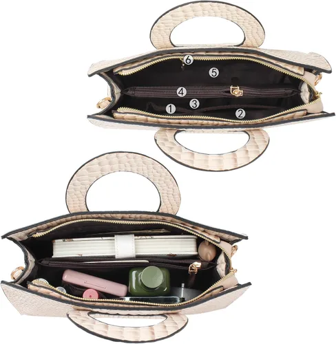 Miniatura 12 de ZLMBAGUS - Bolso de mano para mujer, diseño vintage con solapa y asa, de piel sintética, para llevar al hombro