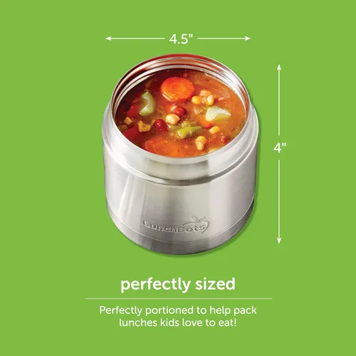 Miniatura 2 de LunchBots - Termo de boca ancha de acero inoxidable de 16 onzas - Termo aislado con tapa ventilada - Mantiene la comida caliente o fría durante