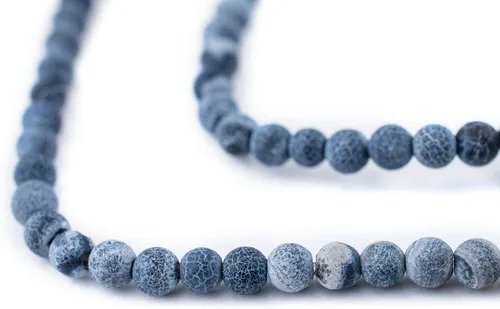 Miniatura 171 de The Bead Chest Cuentas de Jade Blanco Mate Redondas (8mm): Piedra Preciosa Orgánica Redonda Esférica de Energía con Poder de Sanación para Hacer