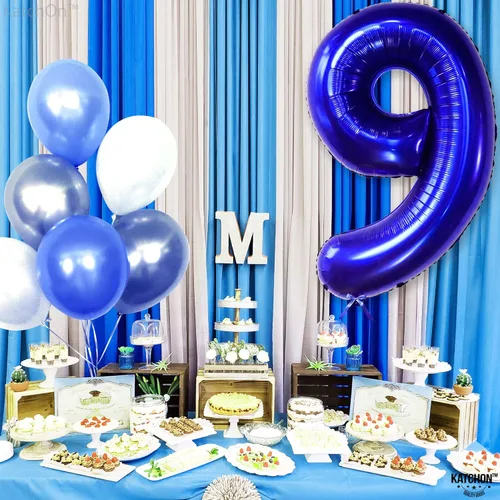 Miniatura 647 de KatchOn, Globo grande azul número 2 de 40 pulgadas Decoraciones de cumpleaños de Baby Shark para niño de 2 años Globo azul número 2 Globo