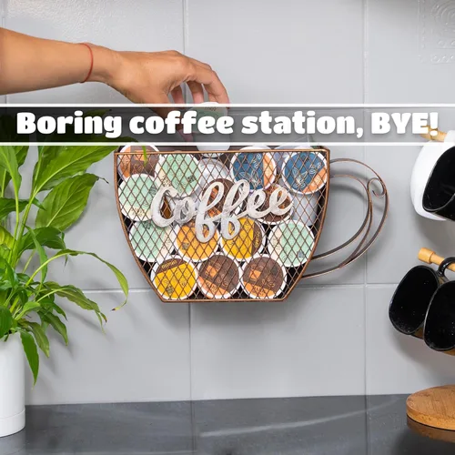Miniatura 2 de Made Easy Kit Organizador de cápsulas de café, decoración funcional de la barra de café para el hogar, accesorios de almacenamiento de encimera