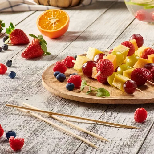 Miniatura 3 de GUSTO [25,4 cm - 100 unidades] Brochetas de bambú para shish kabob, parrilla, frutas, aperitivos y cócteles (anteriormente paquete Comfy)
