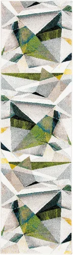 Miniatura 10 de SAFAVIEH Porcello Collection - Alfombra decorativa de 2 pies 3 pulgadas x 4 pies, gris claro y naranja, diseño abstracto moderno, no desprende
