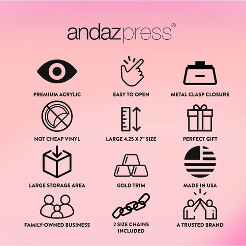 Miniatura 6 de Andaz Press Colección de monedero de mano de acrílico, Nombre personalizado mínimo