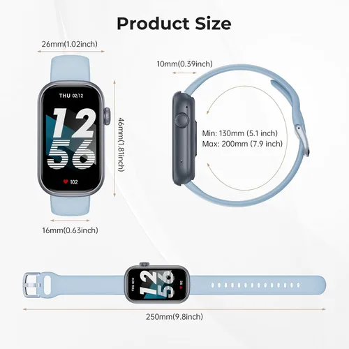 Miniatura 7 de Rastreador de actividad física para hombres y mujeres, frecuencia cardíaca 24/7, SpO2 y monitor de sueño, reloj de salud, contador de pasos