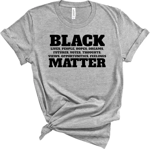 BLM Movimiento Mujer Camisa Negro Live Matters Vidas Matters Matters Camisetas para Mujer Gráfico Camisetas de coagulación BL12