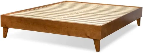 Miniatura 14 de Base de cama, fabricada en EE. UU. con 100% madera de pino norteamericano, base sólida para colchón con tablillas de pino prensado, instalación sin