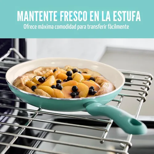 Miniatura 7 de GreenLife Soft Grip - Juego de utensilios de cocina de 16 piezas, cerámica antiadherente no tóxica sin PFAS, ollas, sartenes, salseras, sartén