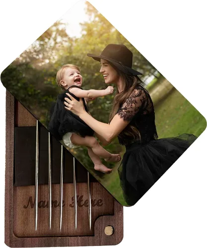 Miniatura 5 de Estuche de agujas personalizado con nombre, soporte para agujas de fotos, regalo de almacenamiento de costura para mamá, esposa, abuela (nombre)