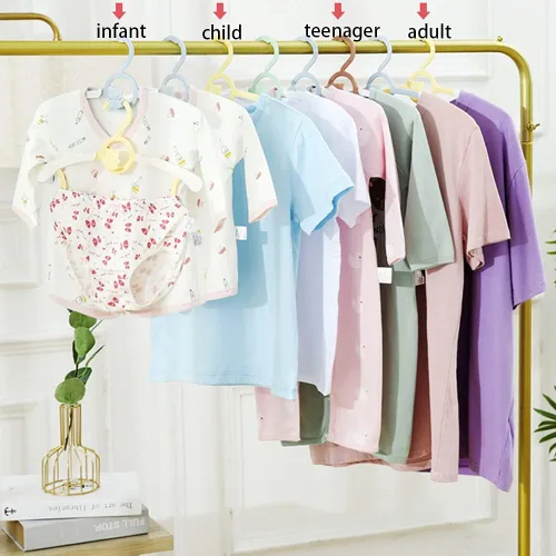 Miniatura 7 de HGYZE Perchas para armario de bebé, ultrafinas, antideslizantes y extensibles, para ropa de recién nacidos, 20 piezas de regalo amarillo, percha 20