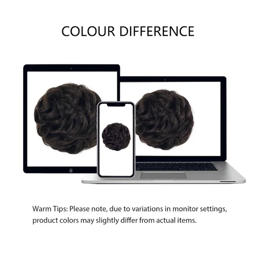Miniatura 8 de Rose bud Extensiones de Cabello para Mujer en Forma de Moño Desordenado, Banda Elástica para Updo, Cabello Rizado y Desordenado, Scrunchie