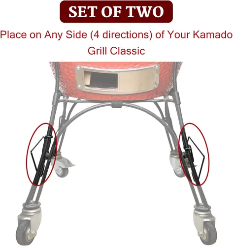 Miniatura 4 de Rejilla para parrilla Kamado Grill Classic Grills de acero con recubrimiento en polvo, accesorio perfecto para almacenar rejilla de parrilla