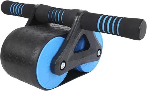 Springback Wheels - Rodillo para ejercitador abdominal azul silencioso, equipo de fitness para gimnasio en casa, entrenamiento de fuerza de núcleo,
