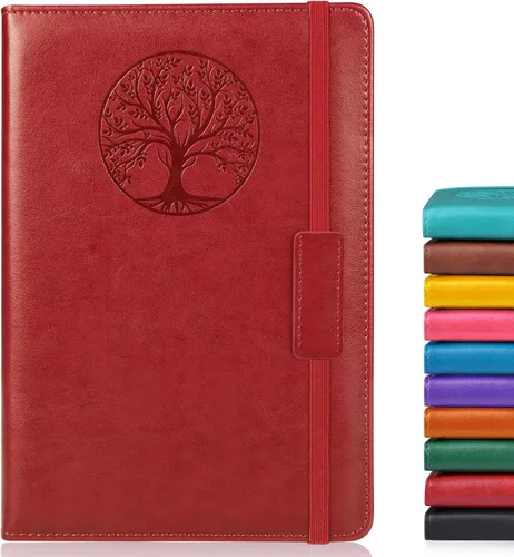 Miniatura 20 de Biuwory Cuaderno diario con líneas para mujeres y hombres, 256 páginas, tamaño A5, de cuero de tapa dura para escribir, viajes, negocios, trabajo