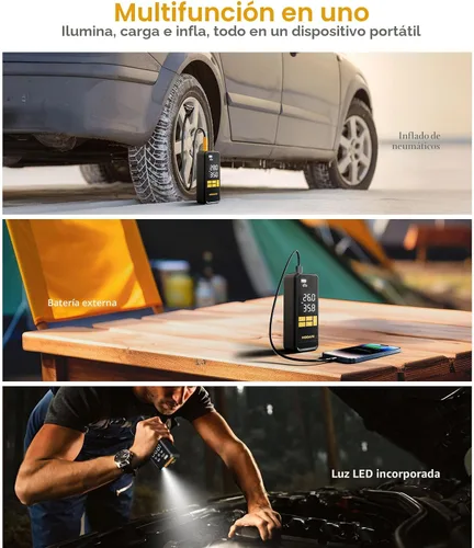 Miniatura 7 de MODARI Inflador de neumáticos Compresor de aire portátil - Bomba de aire portátil 4 veces más rápida de 160 PSI para automóviles - Infladores
