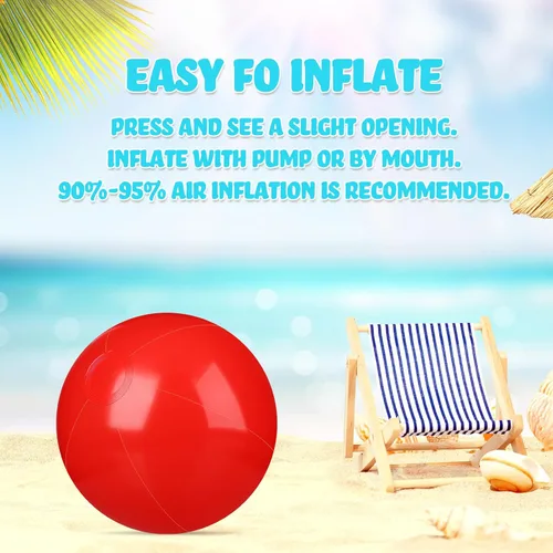 Miniatura 4 de Raiten 12 bolas de playa inflables de playa, bola inflable grande flotante para piscina, recuerdos de fiesta al aire libre, suministros de fiesta