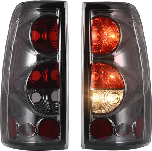 Miniatura 3 de Winjet Compatible con [1999 2000 2001 2002 2003 2004 2005 2006 Chevrolet Silverado] [1999-2003 GMC Sierra] Luces traseras Carcasa cromada/lente