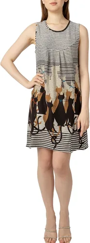 LaVieLente - Vestido de mujer para mujer suave elástico de tela de jersey casual con bolsillos profundos vestido único con estampado de animales