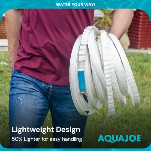 Miniatura 8 de Aqua Joe AJFJH50-58-RV - Manguera de agua para autocaravana con chaqueta flexible de fibra de grado marino, 50 pies, herramienta de riego