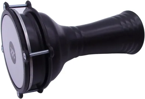 Miniatura 2 de Kids Percussion Darbuka de aluminio de 10 pulgadas de longitud, 5.2 pulgadas de cabeza sintética ajustable Doumbek tambor de mano para niños (negro)