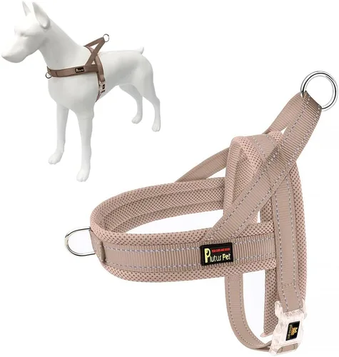 Miniatura 9 de Arnés para perro sin tirón de Plutus Pet con malla transpirable acolchada, ajustable, reflectante, a prueba de fugas, arnés para perros