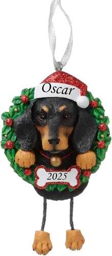 Miniatura 16 de Adorno personalizado para 2025, raza pura de perro Beagle, adorno para árbol de Navidad, decoración profesional personalizada, regalo para cachorro