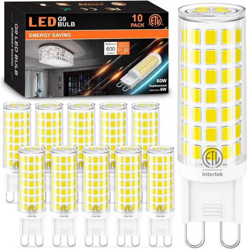 Miniatura 8 de Bombilla LED G9 de 6 W (equivalente a halógeno de 60 W), bombilla G9 con base de dos pines, blanco natural 4000K G9 bombillas de base para Natural