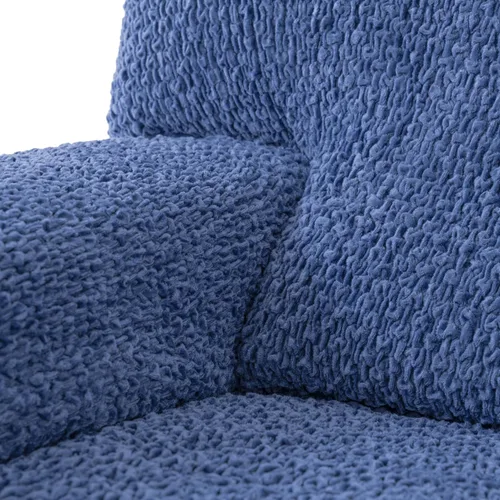 Miniatura 7 de PAULATO BY GA.I.CO. Funda para sillón, sofá, desmontable, para muebles, elástica, de doble vista, hecha en Italia, colección Mille Righe Azul