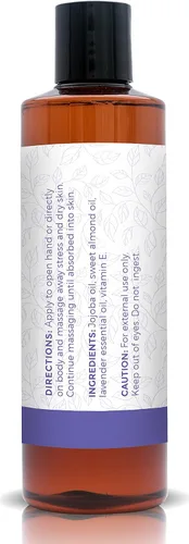 Miniatura 2 de Aceite de masaje de lavanda para terapia de masaje, loción de masaje corporal; jojoba, aceite de almendras dulces para la piel, vitamina E y aceite