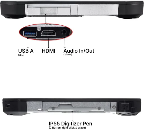 Miniatura 3 de Toughbook Panasonic G1, FZ-G1 MK5, tableta resistente, Intel Core i5-7300U, 8 GB de RAM, 256 GB SSD, código de barras 2D, 4G LTE, Windows 11 Pro