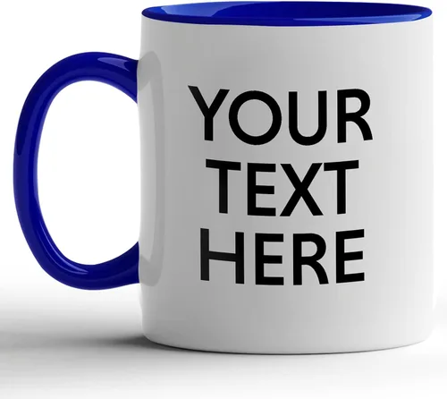 Miniatura 10 de GotPrint Tazas personalizadas con texto, taza personalizada con mensaje, regalo personalizado, diseño de doble cara, taza de café única, borde Negro