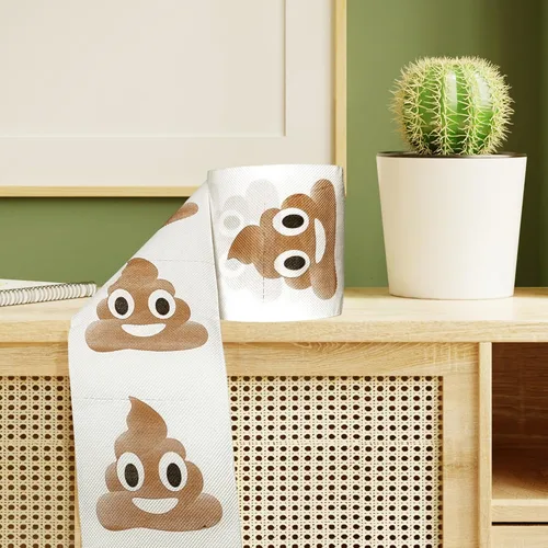 Miniatura 7 de Poop - Decoraciones de feliz cumpleaños para mujeres, hombres, ella, él, 3 capas, 150 hojas, rollo de papel higiénico novedoso, papel higiénico