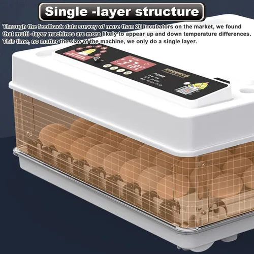 Miniatura 4 de Incubadora de huevos 98,120,128, incubadora de pollos completamente automática con volteador automático de huevos y adición de agua, incubadoras