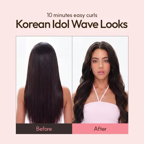 Miniatura 2 de VODANA Plancha rizadora profesional de cerámica GlamWave, rizos naturales de larga duración, calor instantáneo, rizador de pelo, rizador de pelo