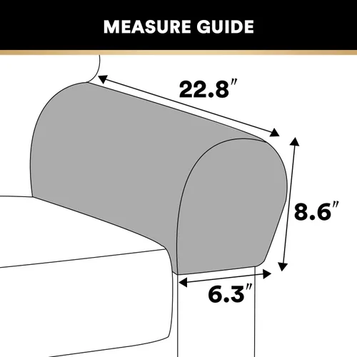 Miniatura 7 de PrinceDeco 4 Pack Thick Velvet Stretch Armrest Covers for Chairs and Sofas - Non Slip, Brown
